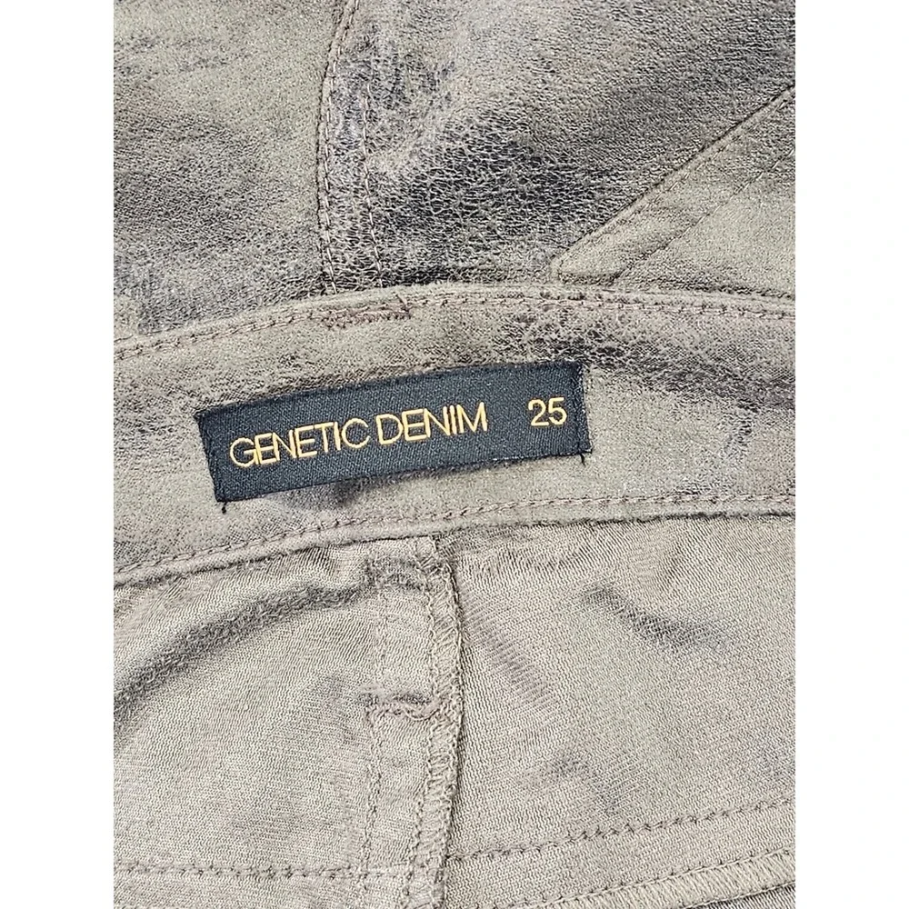Genetic Denim The Raquel Pants Womens 25 Brown Mottled‎ Mid Rise Crop Cigarette